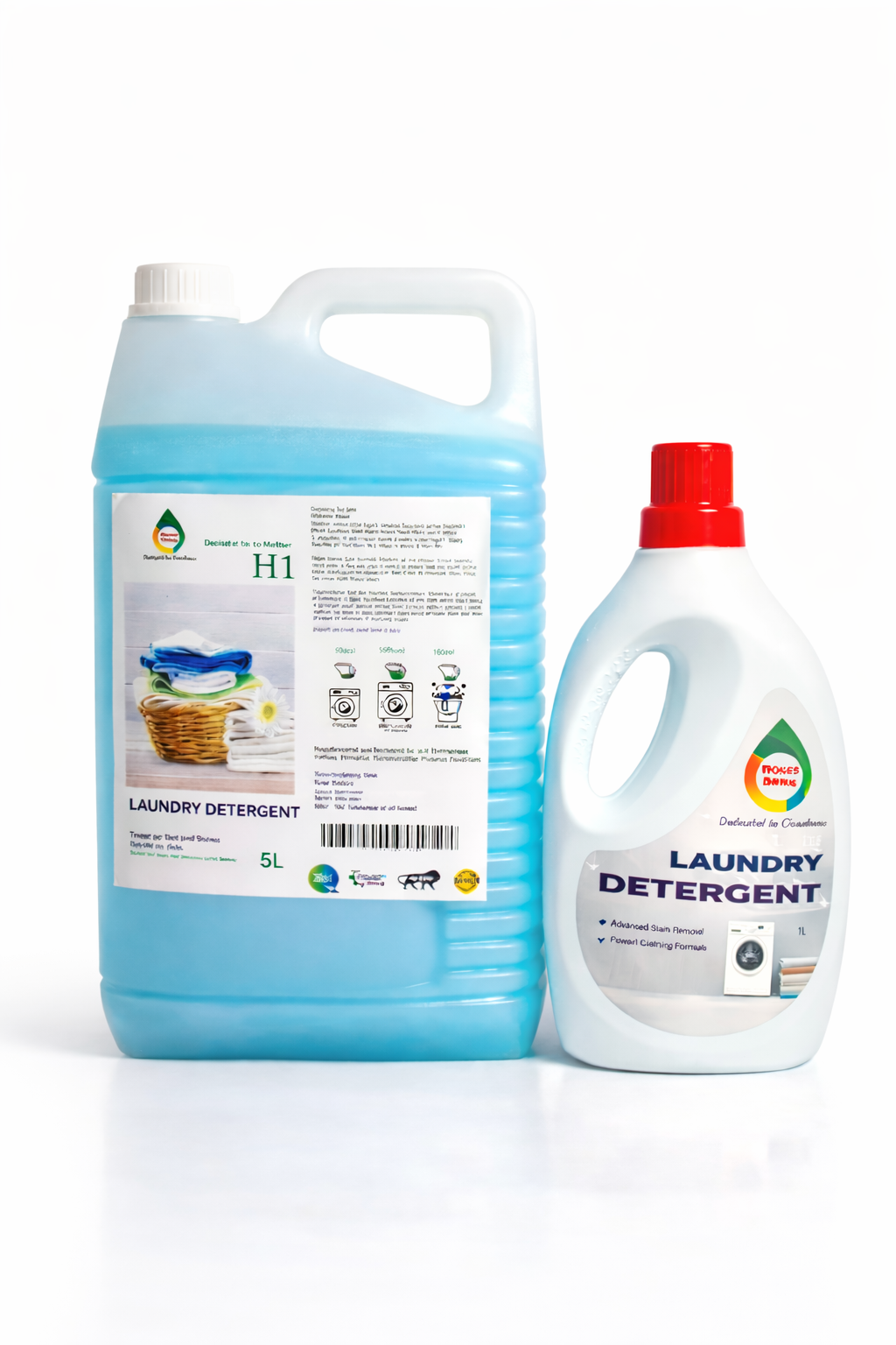 LIQUID DETERGENT 5L AND 1 L BOTTLE